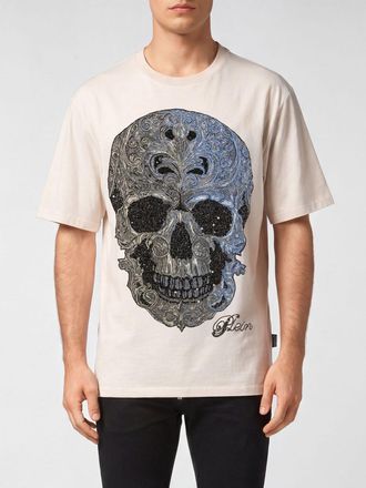 Philipp Plein T-shirt skull ricamata