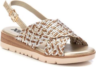 Xti Womens Woven Slingback Sandals In Gold