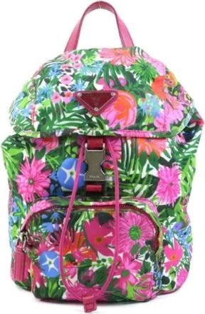 Prada Pre-owned Backpacks, female, Multicolor, Size: ONE SIZE Pre-owned Nylon prada-bags