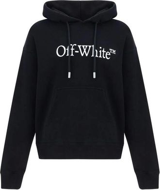 Off-white Hoodies, male, Black, Size: S Logo-embroidered Skate Hoodie