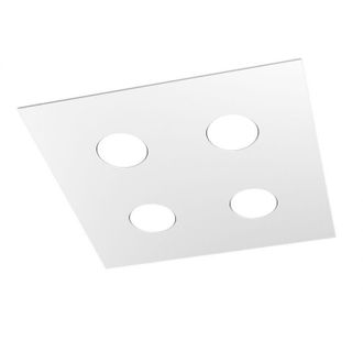 Top-Light Top-light - Toplight Plafoniera da soffitto quadrata 4 luci Area con attacco GX53, struttura colore bianco, design moderno 40x40x3cm