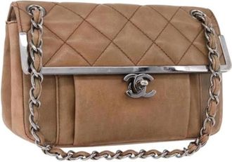 Chanel Pre-owned Vintage Shoulder Bag - Dames - Vintage Schoudertas - Bruin - ONE Size - Leer - Vintage