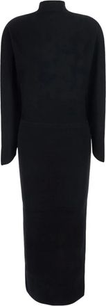 Semicouture Vestido de Punto Midi - Dresses - Mujer - Negro - M