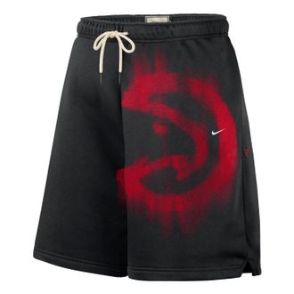 Nike Atlanta Hawks Standard Issue Fleece Shorts Black White IQ1452-010