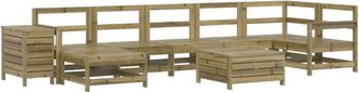vidaXL 9 Piece Garden Sofa Set Impregnated Wood Pine vidaXL
