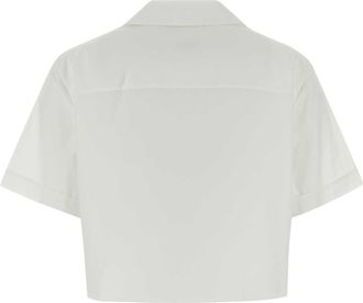 Versace Logo-Embroidered Cotton Shirt - White