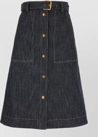 Moncler belt loop skirt featuring patch pockets