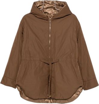 Max Mara Charme Reversible Jacket - Dames - Zomerjassen - Bruin - S - Wol - Jassen