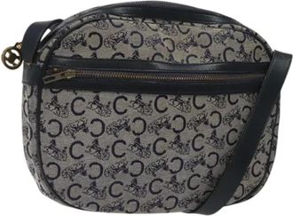 Celine Pre-owned Canvas celine-bags - Dames - Vintage Schoudertas - Blauw - ONE Size - Leer - Vintage