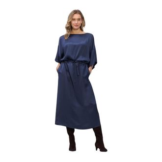 Summum Jurk Zwaar Zijdezacht - Dames - Casual kleedjes - Blauw - S - Kleedjes