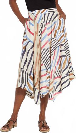 Lyss&eacute; Lorenza Midi Handkerchief Skirt In Stripe And Art