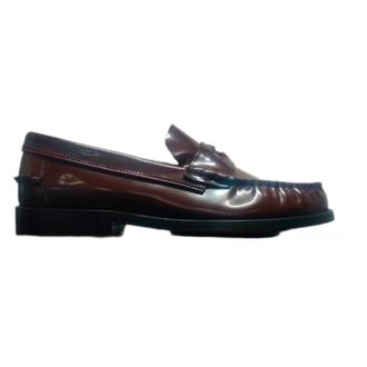 Tommy Hilfiger Loafers, female, Brown, Size: 11 US Patent Leather Cushioned Loafers