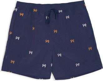 Soulland Badmode, Heren, Blauw, L/Xl, Nylon, Parker Geborduurde Sportshort