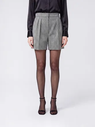 Max Mara Shorts sartoriali in pura lana vergine con motivo Principe di Galles