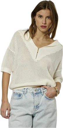 Kaporal V-hals Truien - Dames - V-hals truien - Wit - XL - Nylon - Truien & Vesten