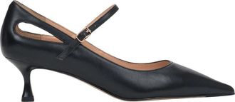 Estro & Luminara Lage Pumps met Gesp - Dames - Pumps - Zwart - 38 EU - Katoen - Schoenen