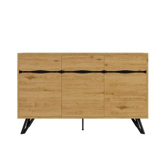 Urban Meuble Consola de madera natural con puertas
