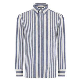 GANT Casual Shirts, male, Multicolor, Size: XL Striped Cotton Voile Shirt