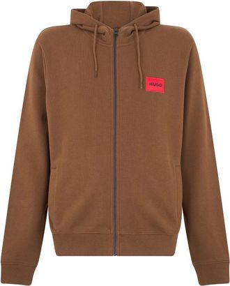 HUGO BOSS Felpa con zip Daple - - Sweatshirts & Hoodies - Uomo - Marrone - 2XL