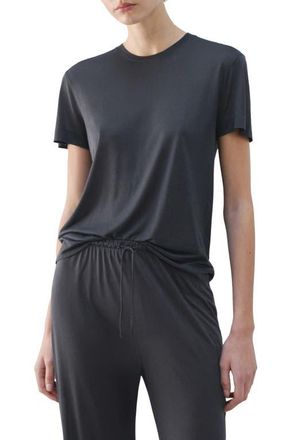 Mango Modal Pajama T-Shirt in Charcoal at Nordstrom, Size Large