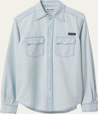 Miu Miu Chambray Button Down Shirt