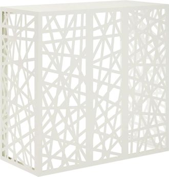 vidaXL Funda Para Aire Acondicionado Blanco 110 X 50 X 105 Cm Acero Vidaxl