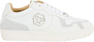 Philipp Plein Leren Lo-Top Sneakers - Heren - Sneakers - Wit - 43 EU - Leer - Schoenen