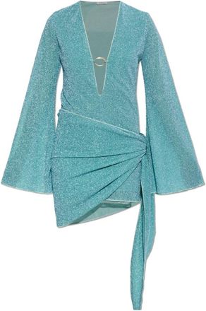 Os&eacute;ree Jurk met Lurex Garen - Dames - Feestkleedjes - Blauw - L - Kleedjes