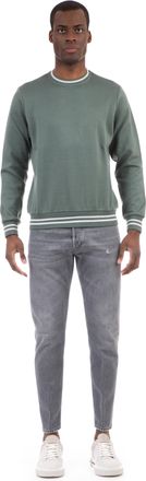 Eleventy Cotton Crewneck Sweatshirt with Trim