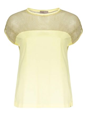 Herno crew-neck top - Yellow