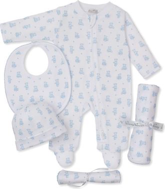 Kissy Kissy 5-Piece Pima Cotton Set in Light Blue at Nordstrom, Size Newborn