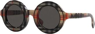 Burberry Zonnebril met rond montuur - unisex - Zonnebrillen - Veelkleurig - 40 MM - Accessoires
