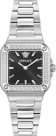 Versace Greca Edge Womens Silver Watch VE5G00126 Stainless Steel - One Size