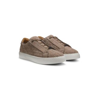 BOSS Gary trainers with woven suede uppers