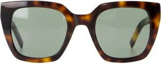 Saint Laurent Sunglasses, female, Brown, Size: 51 MM Brown Acetate Sunglasses