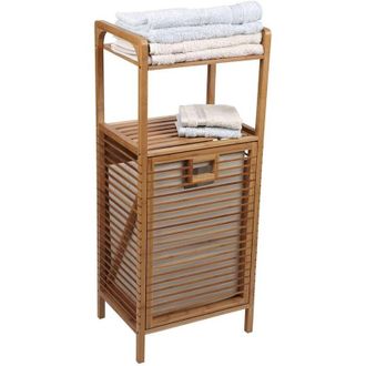 OEM Cesta De Ropa De Bamb&uacute; Con Estante 40x30x95,5 Srb22 Begryf