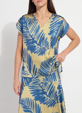 Lyss&eacute; Catriona Tulip Sleeve Printed Top