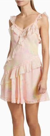 LoveShackFancy Serima Mini Dress In Strawberry Tart