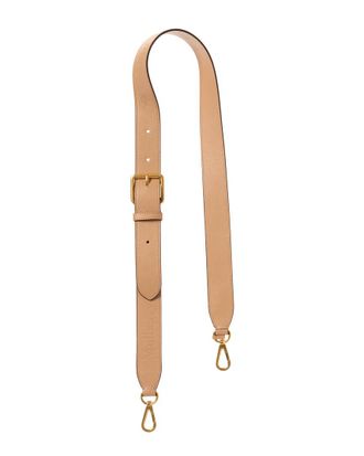 Mulberry Debossed Logo Leather Shoulder Strap