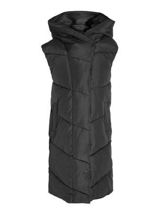 Noisy May Noisy may Womens Nmtally L/S Long Vest Noos Quilted, Black, M
