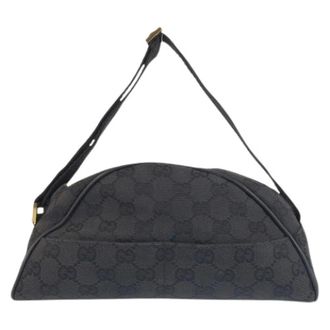 Gucci Pre-owned Halfmoon GG Canvas 2way Bag - Dames - Pre-owned - Zwart - Maat: ONE Size