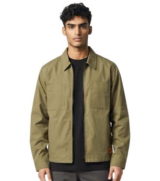 HUGO BOSS Green Shirt Collar Jacket