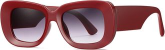 Generic Small Frame Men Vacation Sunglasses Commuter Women Outdoor Driving Sun Glasses(Red)