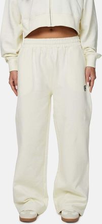 Good For Nothing Joggers ampi color panna con logo ricamato-Bianco