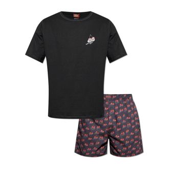 Diesel Pyjamas, male, Black, Size: 2XL Kit-James Two-piece Pyjama Set