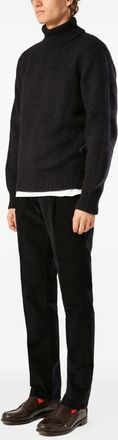 Doppiaa high-neck sweater - men - Alpaca Wool/Polyamide/Wool - 50 - Blue