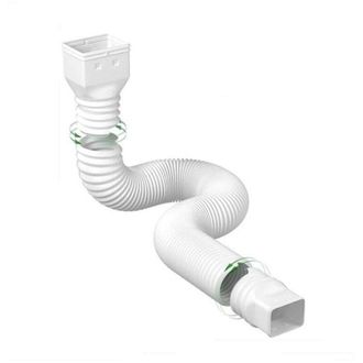 OEM Juego De Extensiones Flexibles Para Canaletas, Extensi&oacute;n Para Bajante, Conector De Canaleta, Drenaje De Agua De Lluvia, Blanco