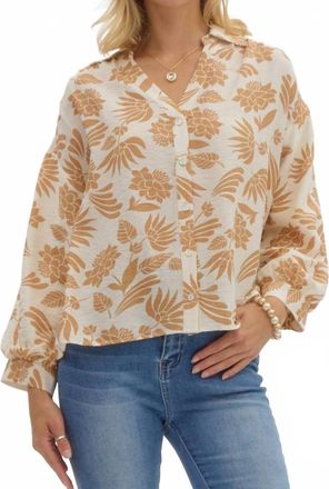 Entro Isle Of Palms Top In Tan