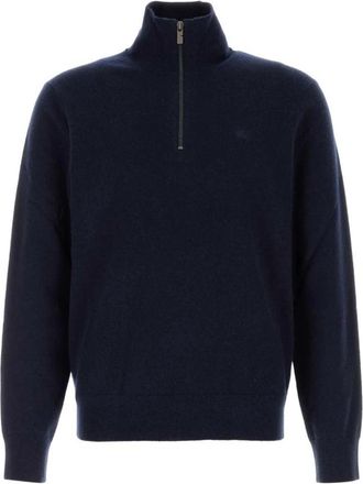 Burberry Half-Zip Mock Neck Sweater - Heren - Coltruien - Blauw - S - Truien & Vesten