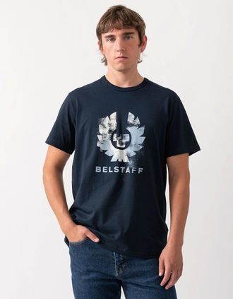 Belstaff Mens Belstaff Mens Blur T-Shirt Cotton - Dark Ink - Navy - Size: 38